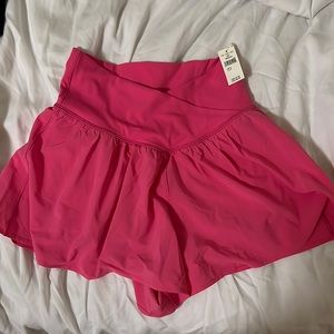 Aerie offline pink crossover shorts size: small